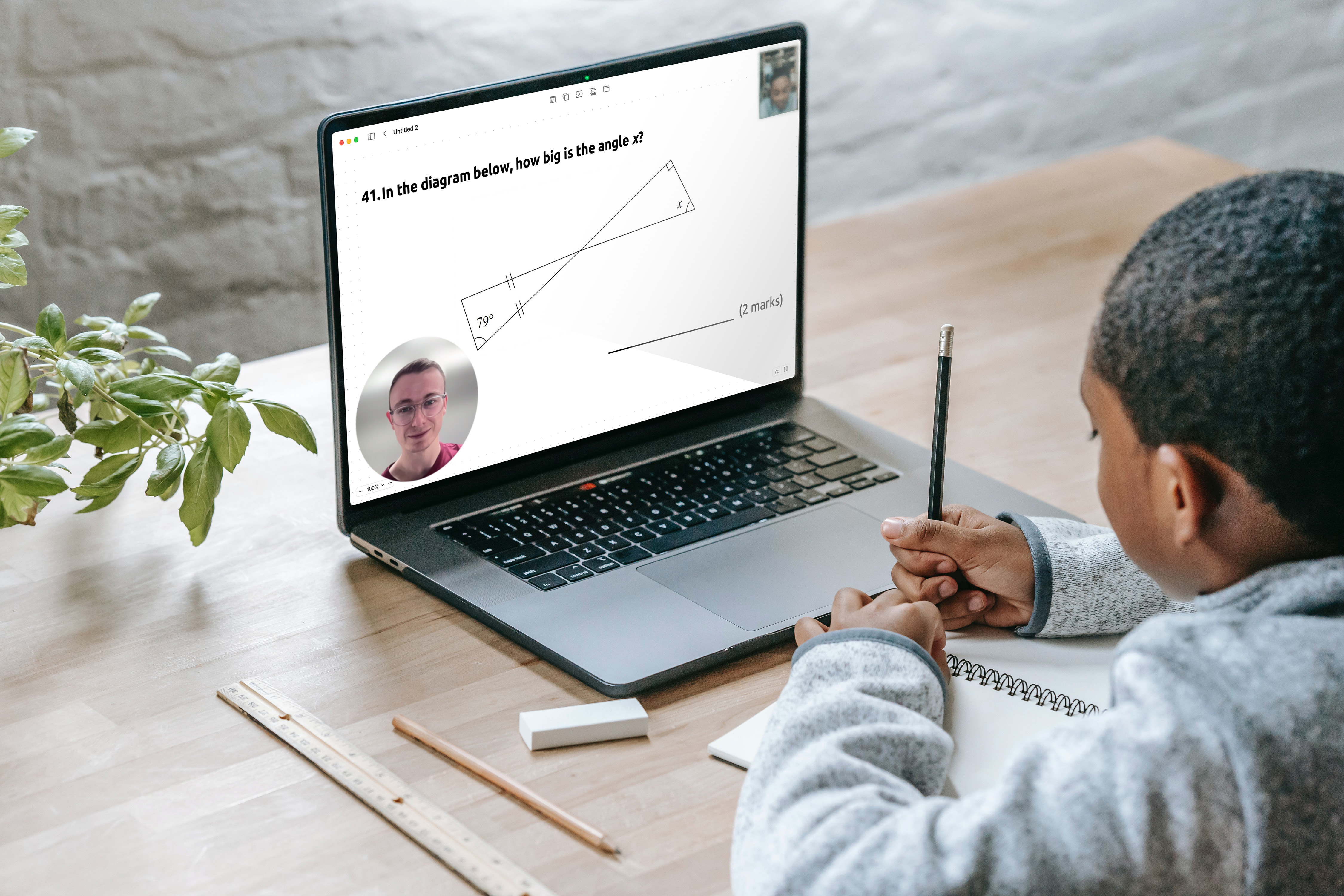 Online maths lesson for entrance exam preparation